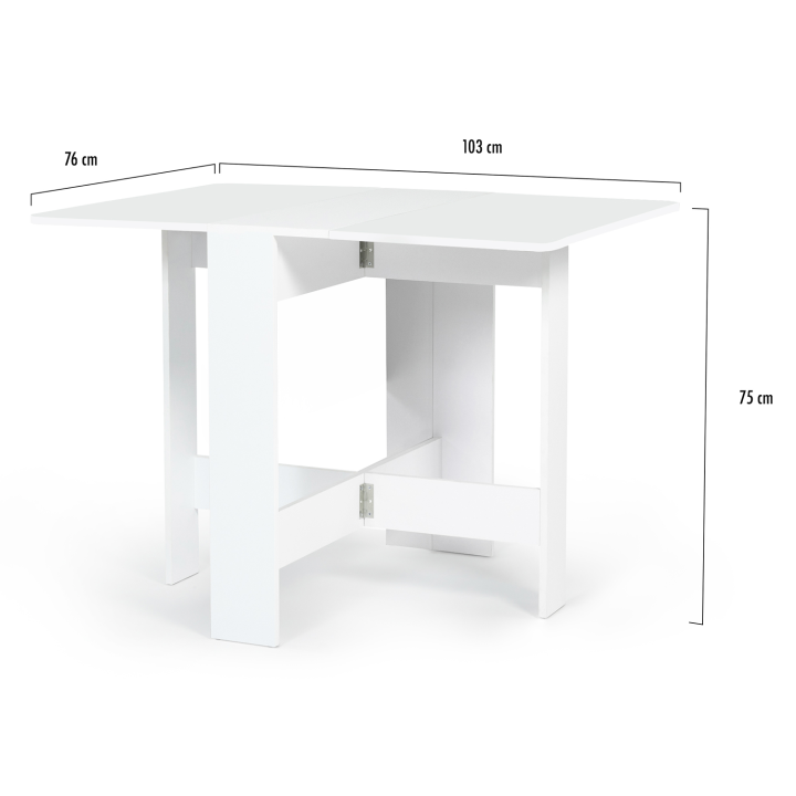 Mesa plegable de madera blanca barata - EDI | ID Market