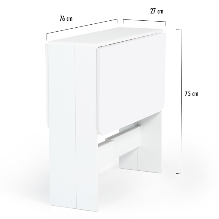 Mesa plegable de madera blanca barata - EDI | ID Market