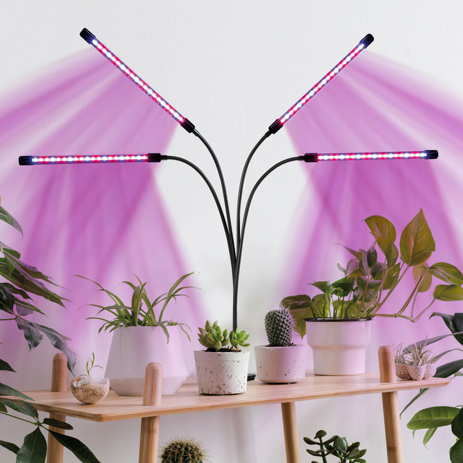 Lampe de croissance pour plantes d'intérieur, lampe de croissance à spectre  complet avec lumières LED IR et UV pour plantes d'intérieur, micro verts