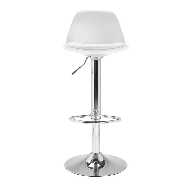 Lot de 2 tabourets de bar KARL design blanc