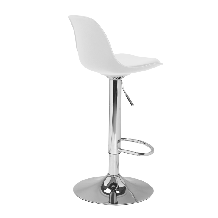 Lot de 2 tabourets de bar KARL design blanc