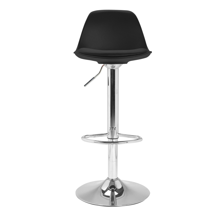 Lot de 2 tabourets de bar KARL design noir