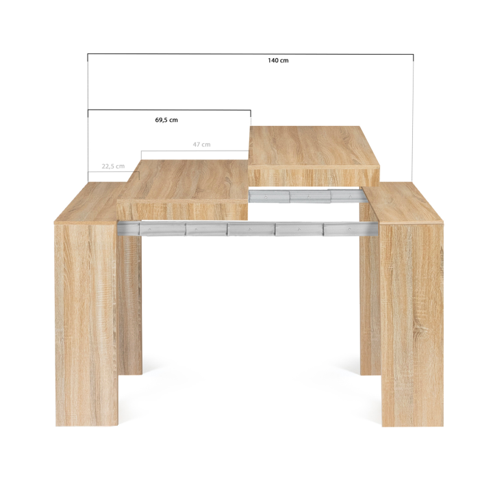 Consola extensible 6 plazas imitación haya | ID Market