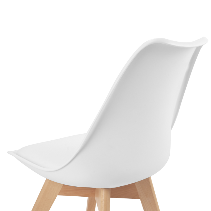 Lot de 6 chaises scandinaves SARA blanc x2, gris clair x2 et patchworks multi-couleurs