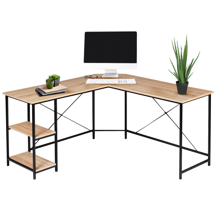 Bureau d'angle en forme de L DETROIT design industriel