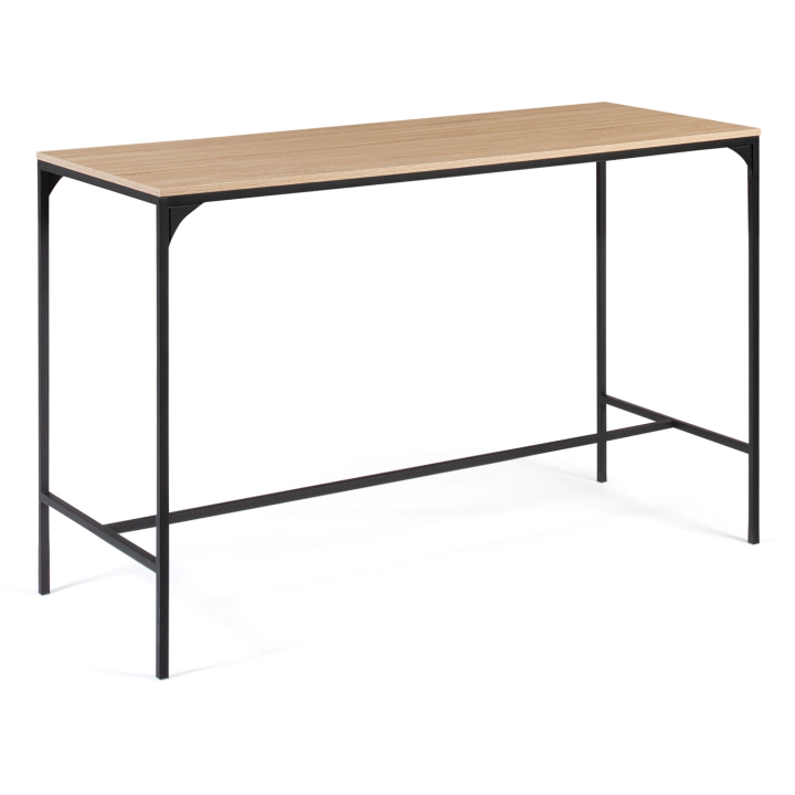 Ensemble table haute de bar DETROIT 150 cm et 6 tabourets design industriel