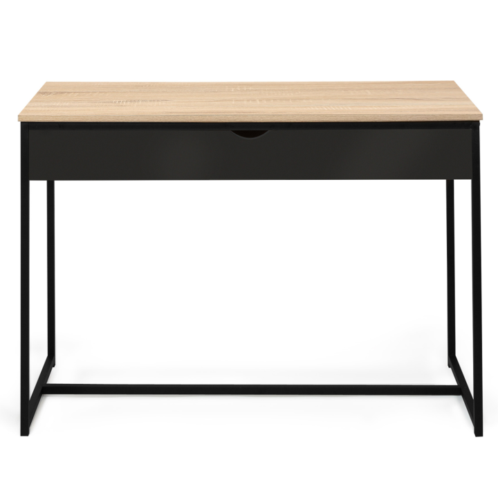 Bureau 1 tiroir BOSTON noir design industriel