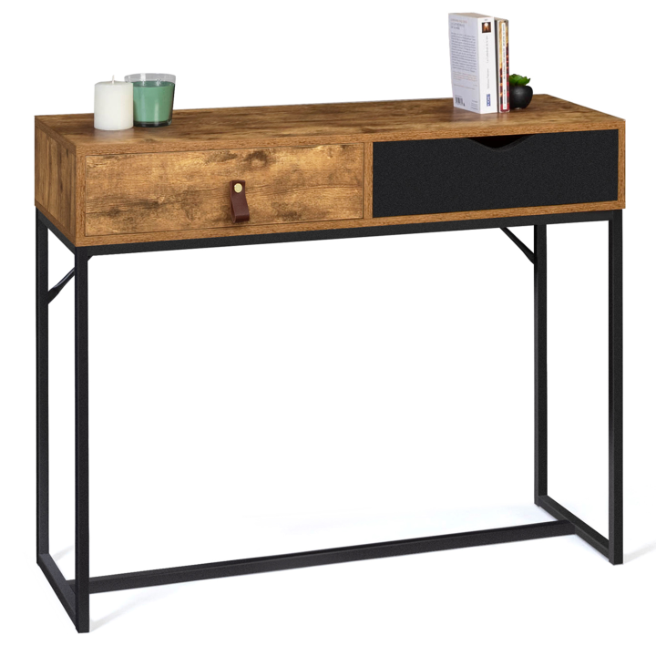 Console 2 tiroirs CHICAGO design industriel