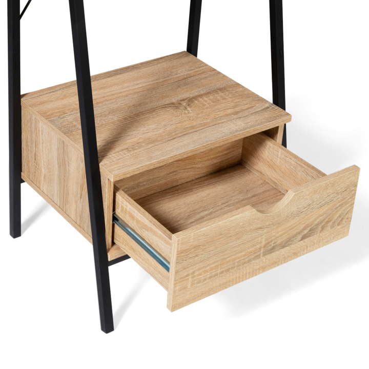 Etagère échelle 4 niveaux avec tiroir DETROIT design industriel