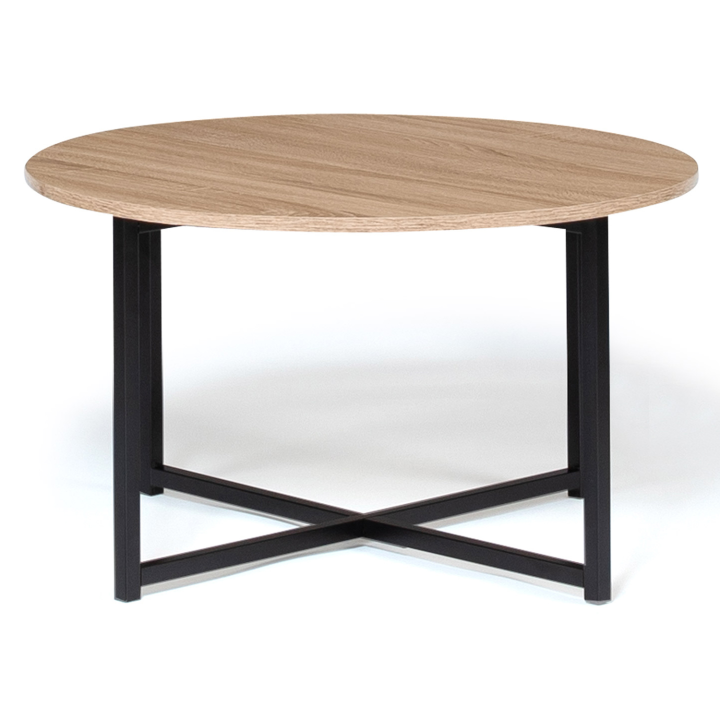 Table basse DETROIT ronde 70 cm design industriel