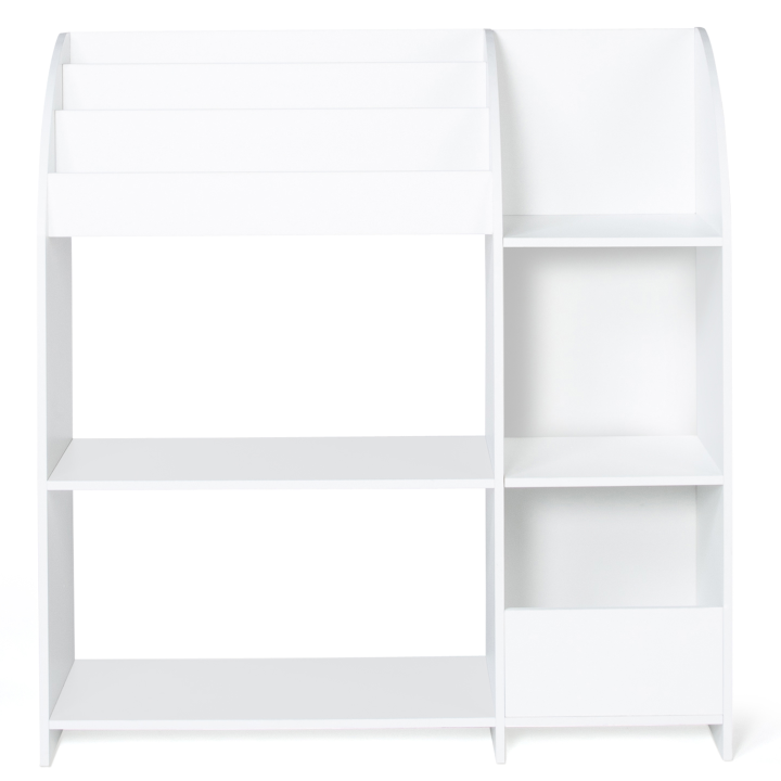 Etagère de rangement jouets et bibliothèque enfants en bois blanc