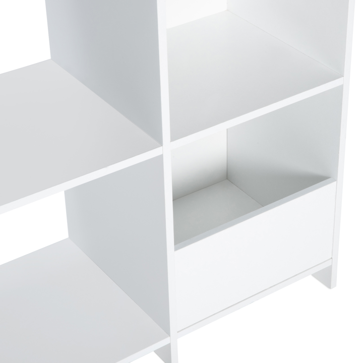 Etagère de rangement jouets et bibliothèque enfants en bois blanc