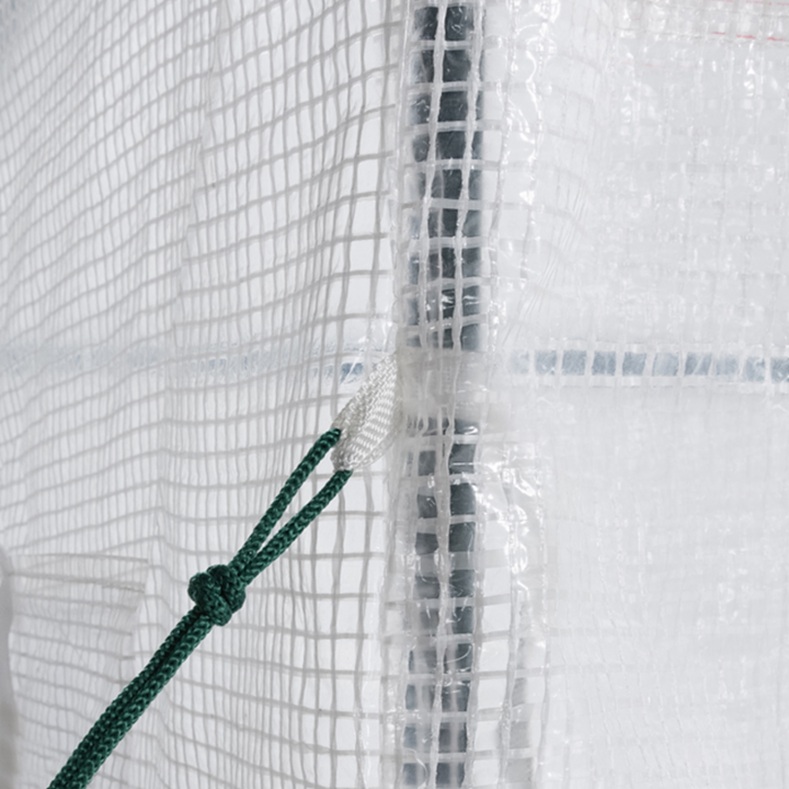 Serre de jardin blanche avec 2 fenêtres, porte zippée serre à tomates et serre d'hivernage