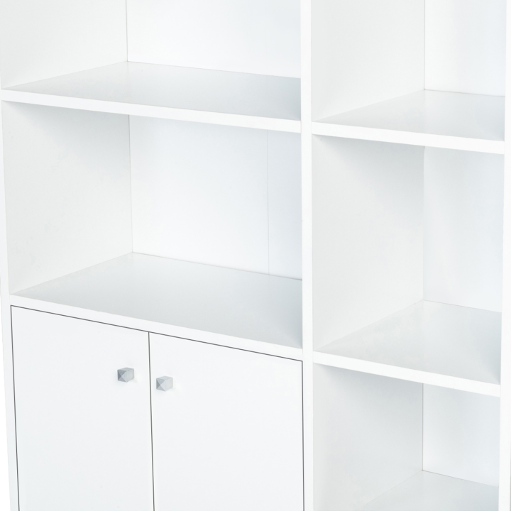 Bibliothèque 2 portes EMMIE scandinave bois blanc