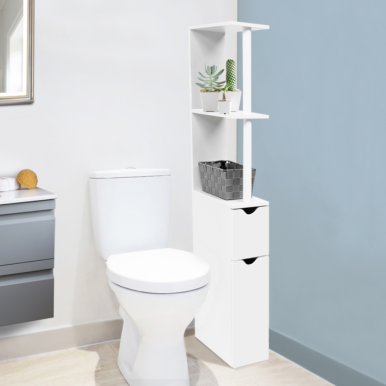 Tabouret de toilette pour adulte – Facile, pratique et rapide à vider,  adapté aux