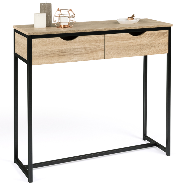 Console 2 tiroirs DETROIT design industriel