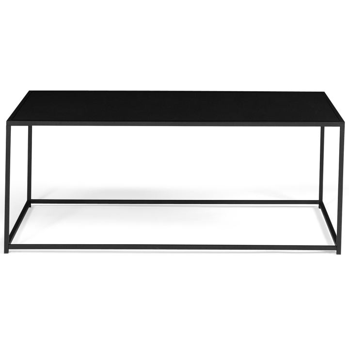 Table basse DAVIS 113 cm en métal noir mat design industriel