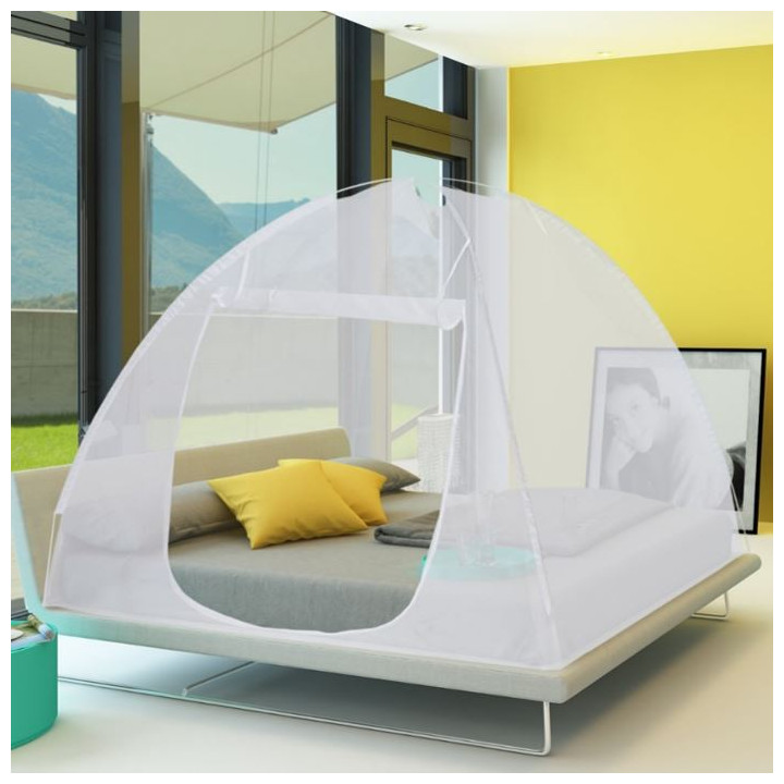 Moustiquaire dôme pop-up grandes dimensions 195x180 cm mobile pour lit