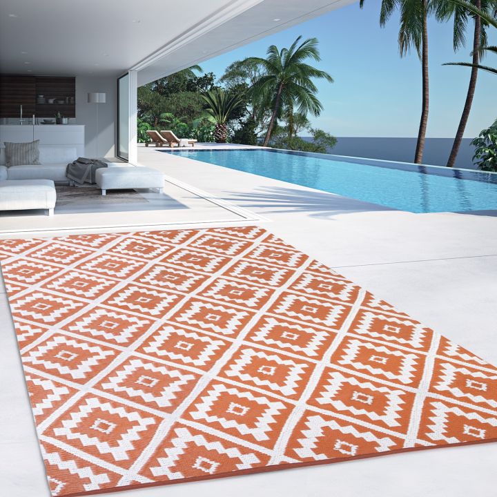 Tapis extérieur BAHAMAS terracotta 120 x 180 CM