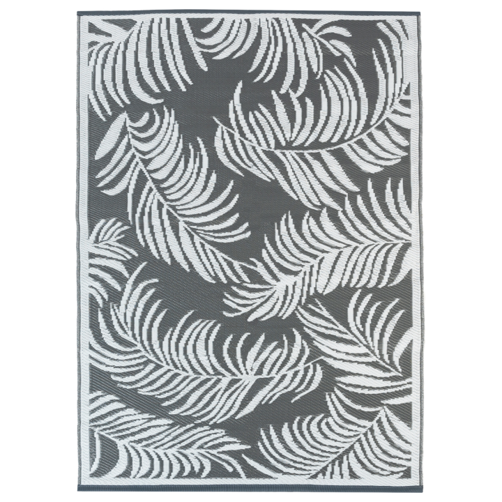 Tapis extérieur COCO tropical gris et blanc 160 x 260 CM