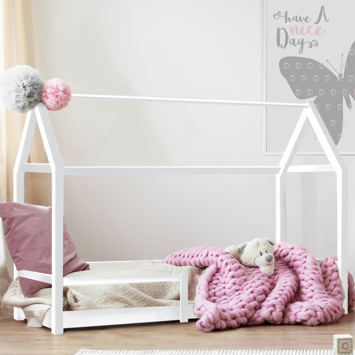 Cama infantil barata 90x190 cm blanca - NESSI | ID Market