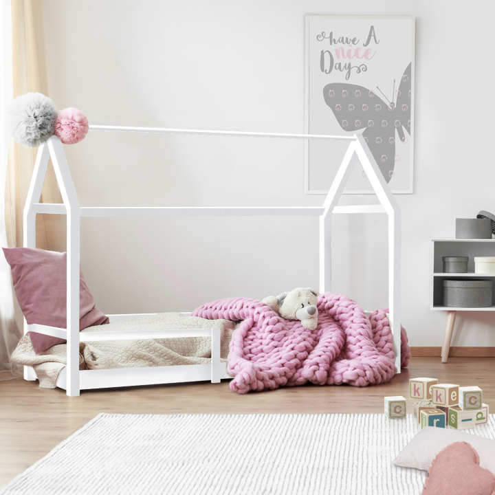 Cama infantil barata 90x190 cm blanca - NESSI | ID Market