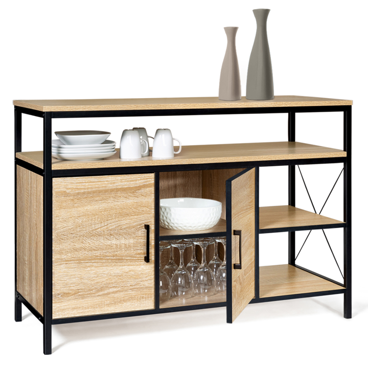 Buffet bas 2 portes 100 cm DETROIT design industriel