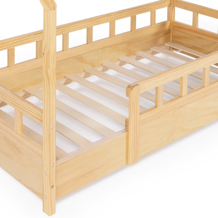 Cama cabaña de madera 80x160cm para niños - NEREE | ID Market