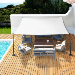 Vela de sombra rectangular blanca 4x6 m | ID Market