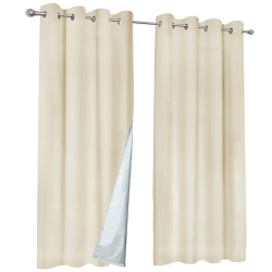 Cortinas térmicas beige 135x240 cm - Juego de 2 | ID Market