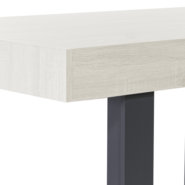 Mesa de comedor industrial madera gris 160cm - PHOENIX | ID Market