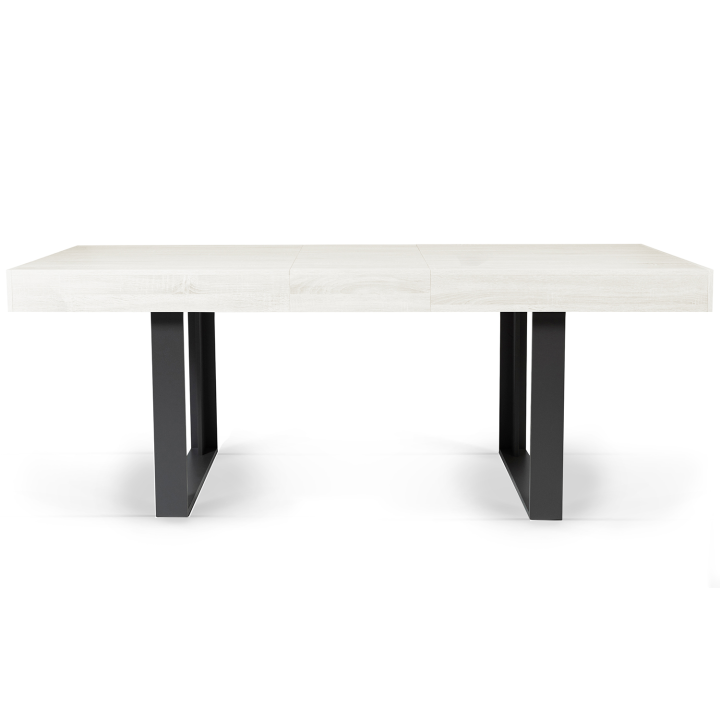 Mesa de comedor extensible madera gris 160cm a 200cm - PHOENIX | ID Market