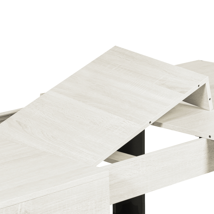 Mesa de comedor extensible madera gris 160cm a 200cm - PHOENIX | ID Market