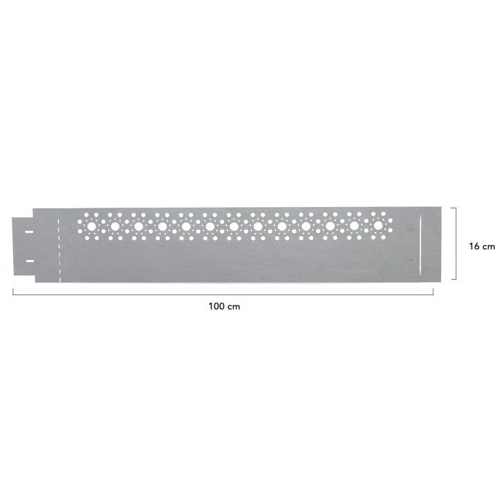 Bordurette de jardin x5 acier ajouré motif ronds flexible L. 5 x H. 0.16 M