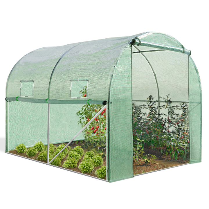 Serre tunnel de jardin 4 saisons 6M² verte gamme maraichère ROMA 2x3M