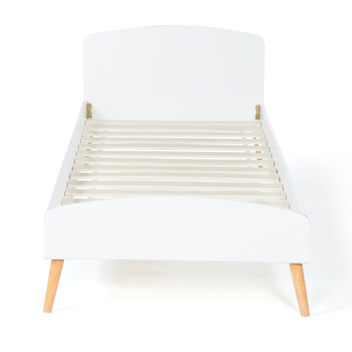 Cama de madera blanca estilo escandinavo 90x190 cm - SOREN | ID Market