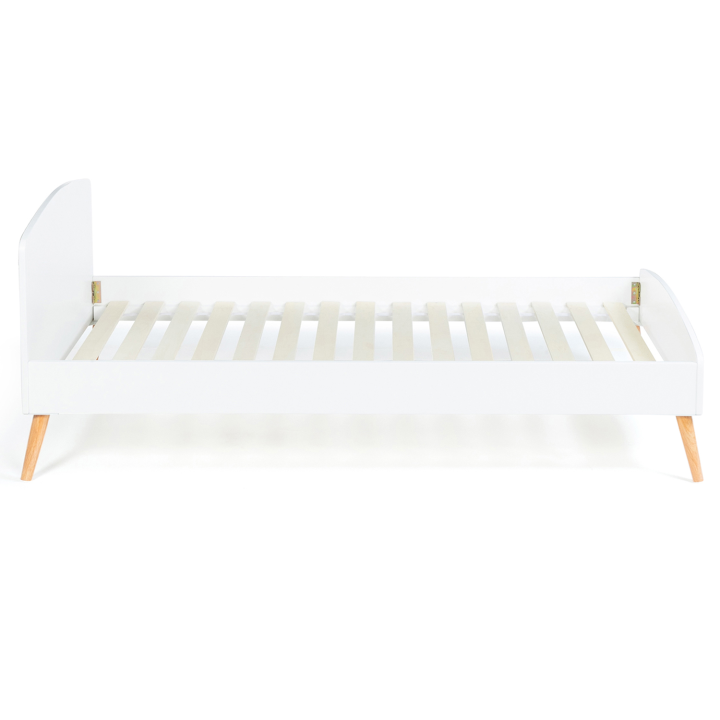 Cama de madera blanca estilo escandinavo 90x190 cm - SOREN | ID Market