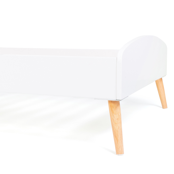 Cama de madera blanca estilo escandinavo 90x190 cm - SOREN | ID Market