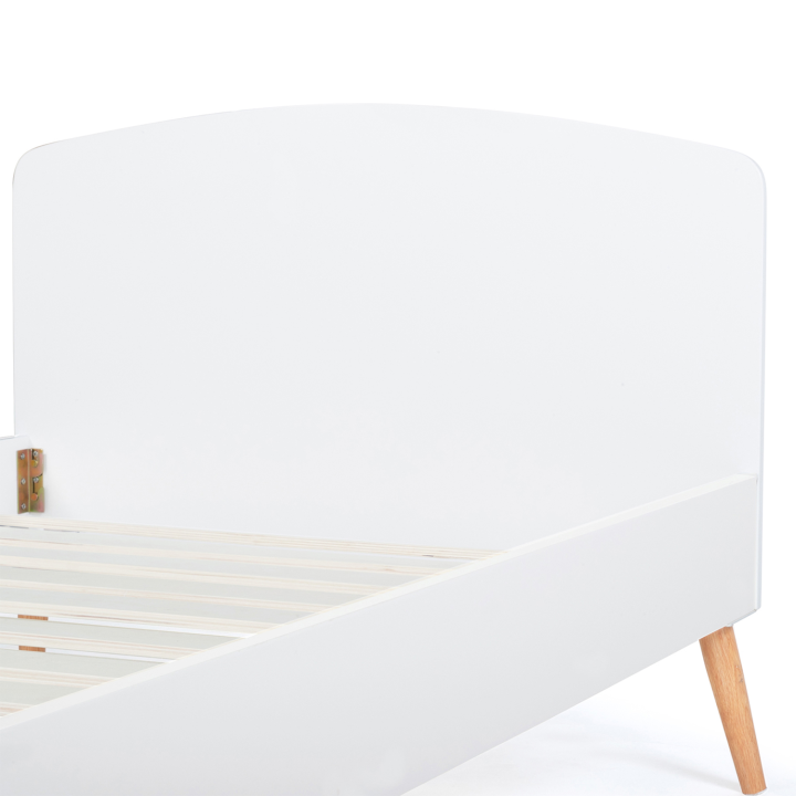 Cama de madera blanca estilo escandinavo 90x190 cm - SOREN | ID Market