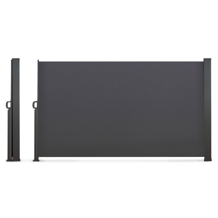 Paravent extérieur rétractable 160 x 500 CM gris anthracite store latéral