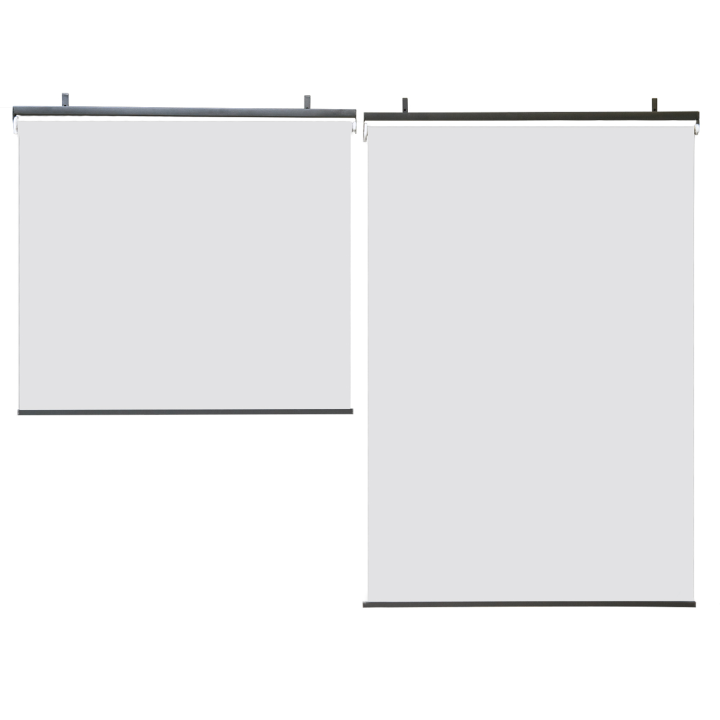 Juego de 2 estores enrollables An. 124 x Al. 225 CM para pérgola blanca