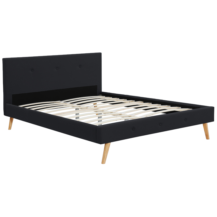 Cama estilo escandinavo 140x190 cm negro - OSLO | ID Market