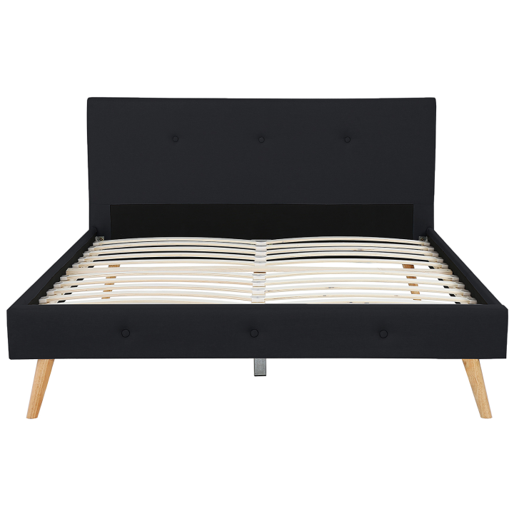 Cama estilo escandinavo 140x190 cm negro - OSLO | ID Market