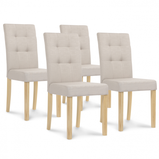 Lot de 4 chaises mandy blanches pour salle à manger - Conforama