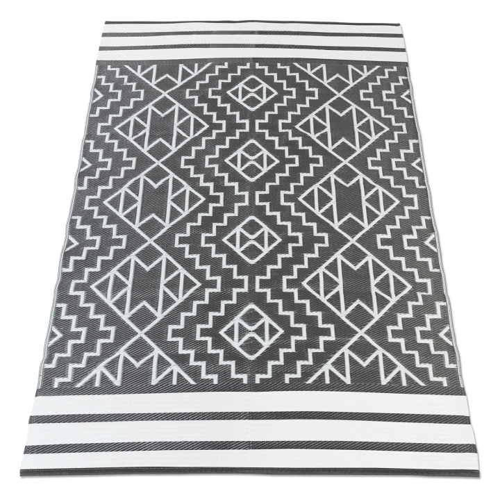 Tapis extérieur ZIA gris et blanc 160 x 240 CM