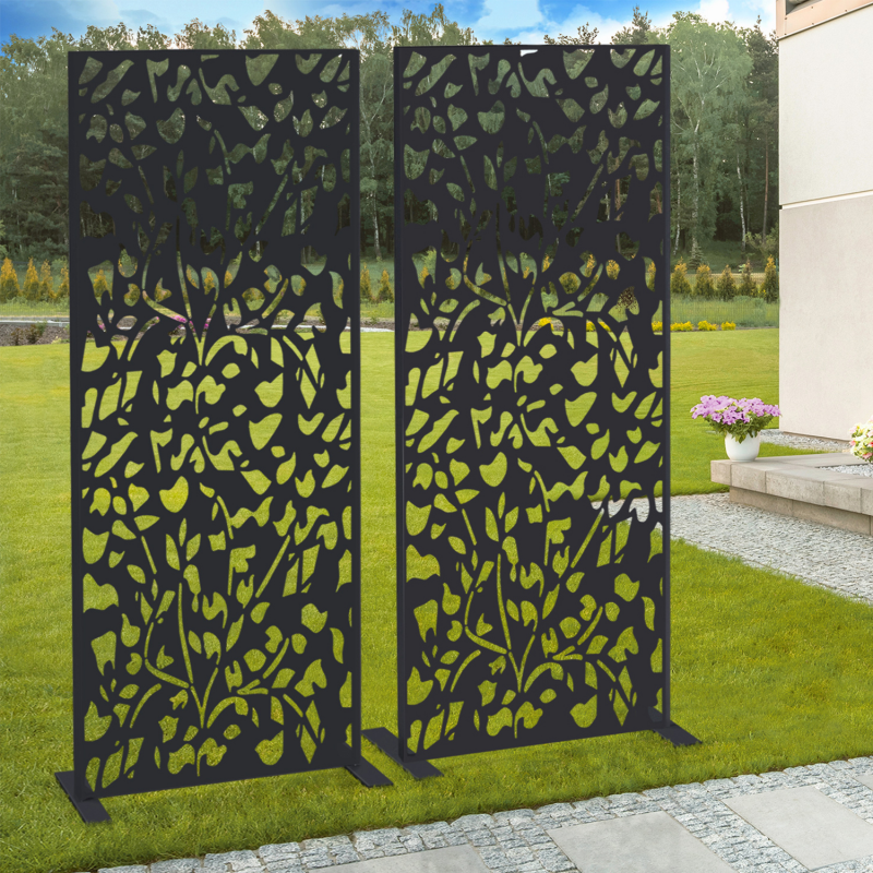 IDMarket - Panneau décoratif Universel 150 x 50 CM LIS Noir Mat :  : Jardin