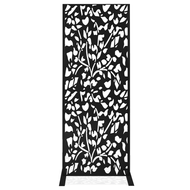 Cheap floral outdoor decorative panel matt black 150x50cm | ID Market