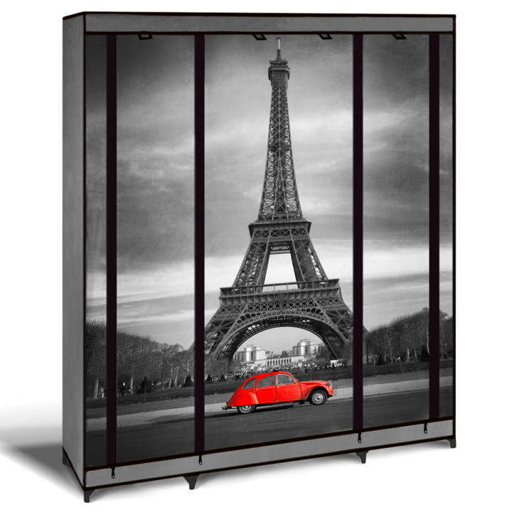 Armoire de rangement penderie pliable vêtements en tissu PARIS dressing XXL