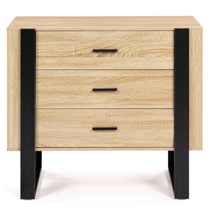 Commode PHOENIX bois et noir