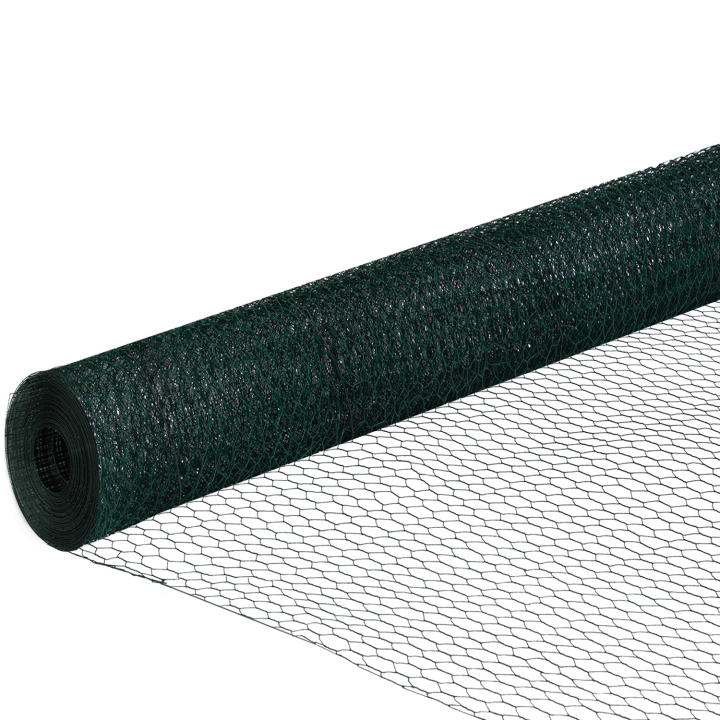 Grillage 25mm 1x25M revêtement vert maille hexagonale 0,7x25mm